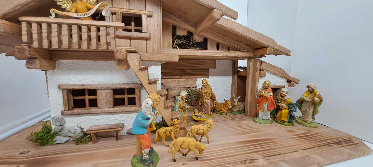 Weihnachtskrippe- Krippe Krippenstall Weihnachten-Weihnachtskrippe K1