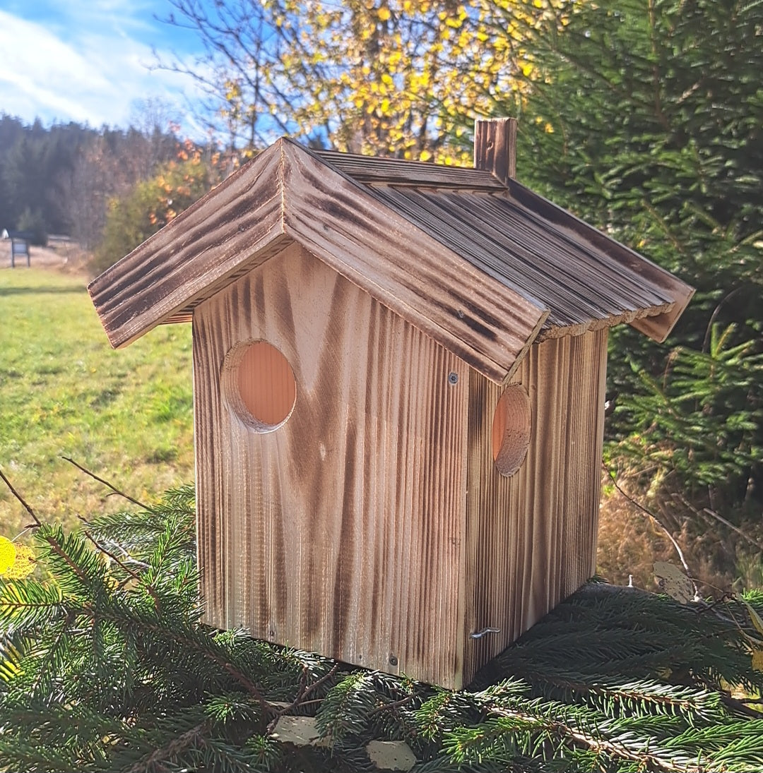Eichhörnchenkobel Eichhörnchen Kobel Eichhörnchenhaus Futterhaus Eichhörnchenspielhaus edel geflammt E3G