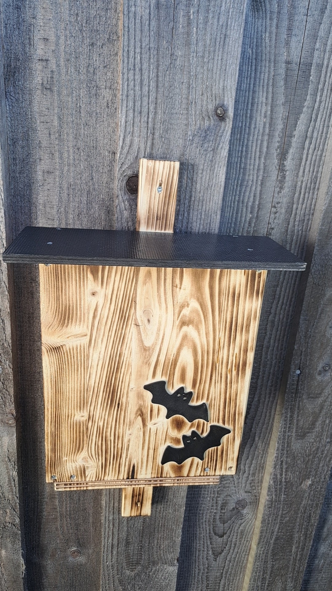 Fledermauskasten Fledermaushaus Fledermaushütte Fledermaus Kobel Fledermausbau edel geflammt aus massiven Fichtenholz (FG)