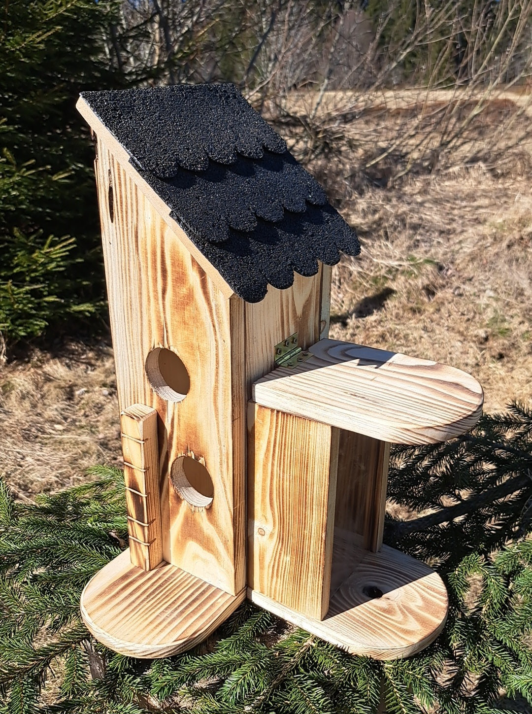 Eichhörnchen Futter-Spielhaus edel geflammt (E4G)