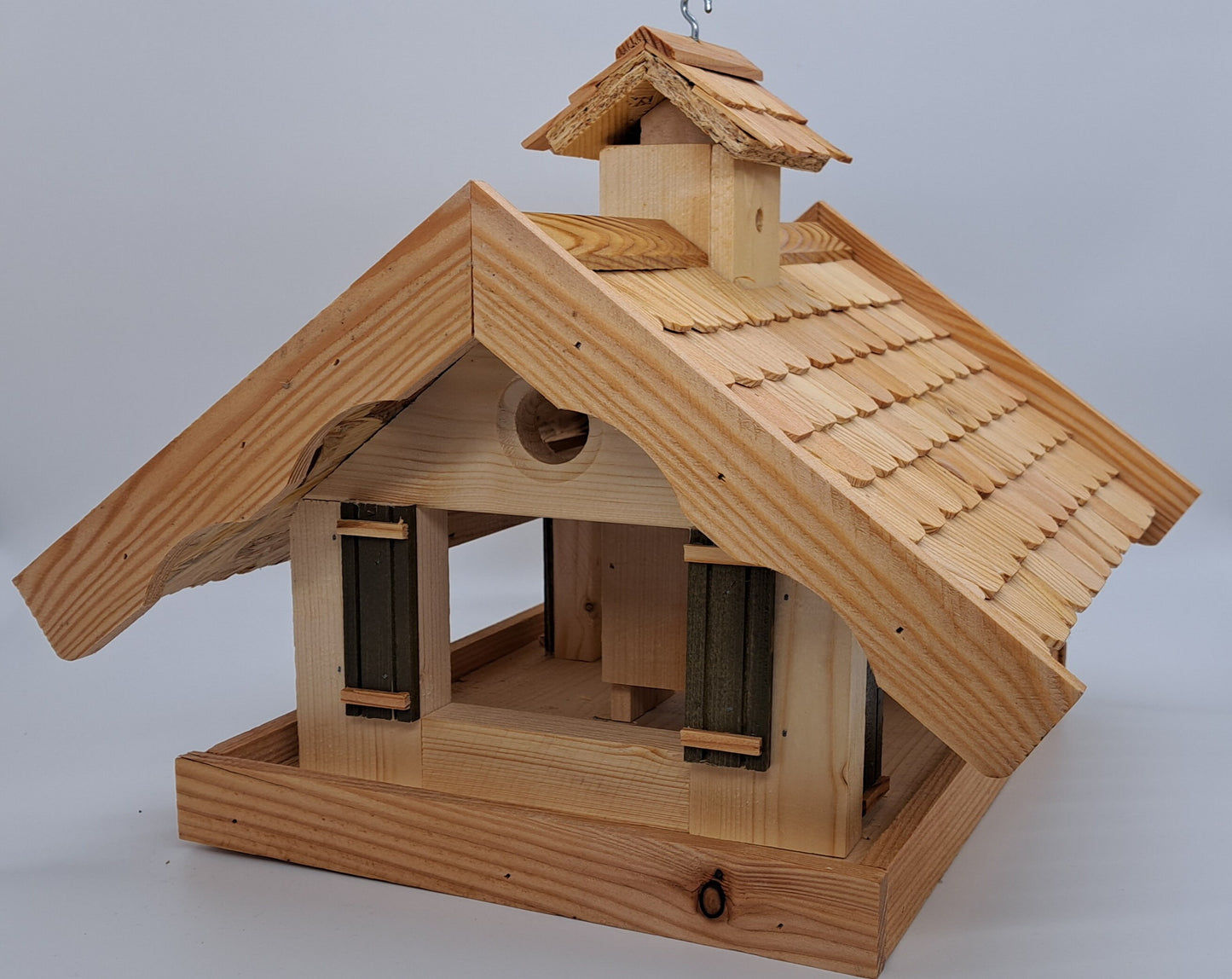 XXL bird house feeding house larch wood roof Almhütte with or without stands house A1