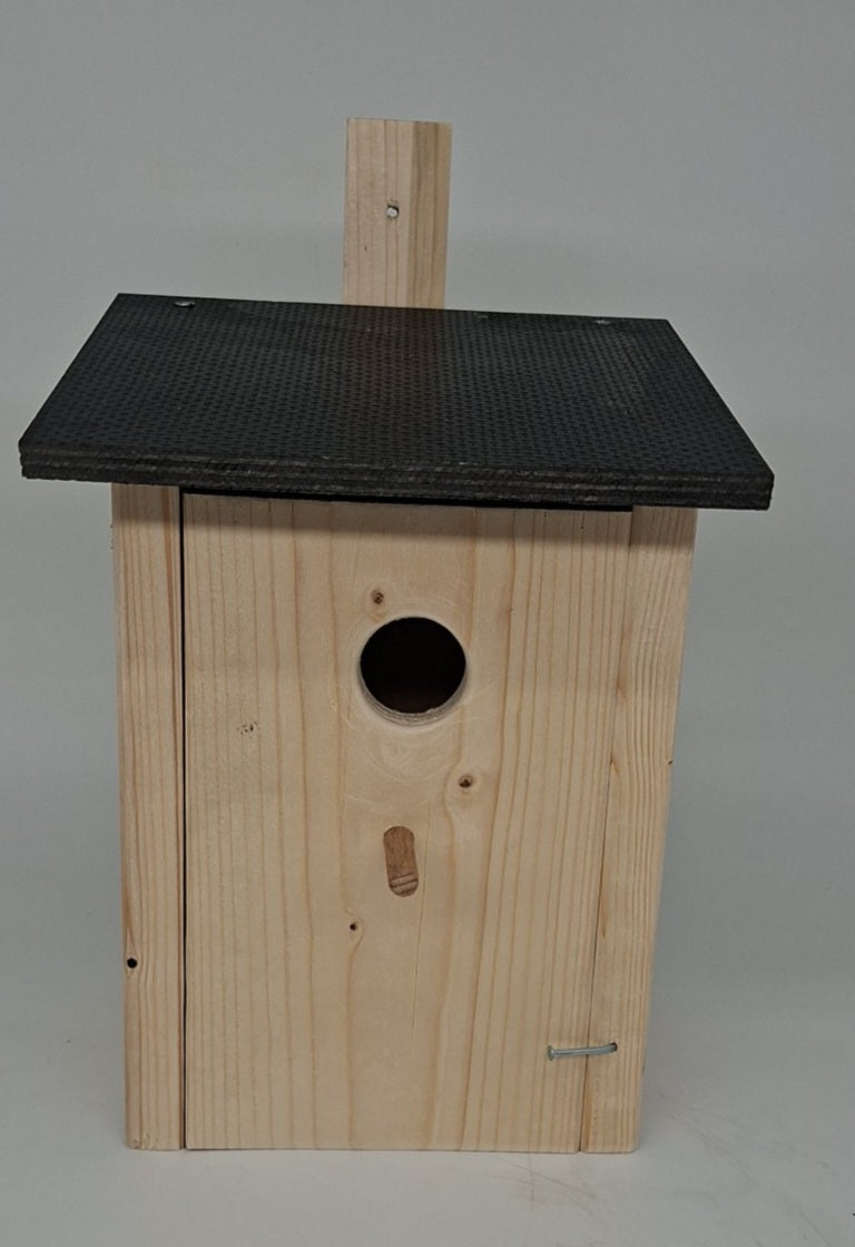 Nesting box nesting cave for birds bird house nesting box for hanging breeding cavity with entry hole 35mm to 28mm reducing nature (N2)